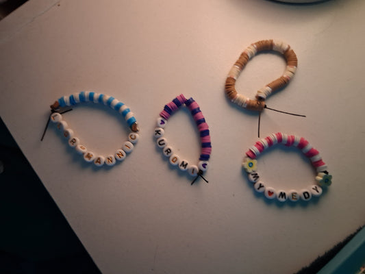clay bead bracelet